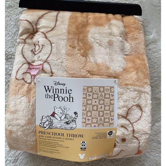 Disney Winnie The Pooh Piglet Preschool Toddler Throw Blanket 40 X 50” NEW - Picture 8 of 13